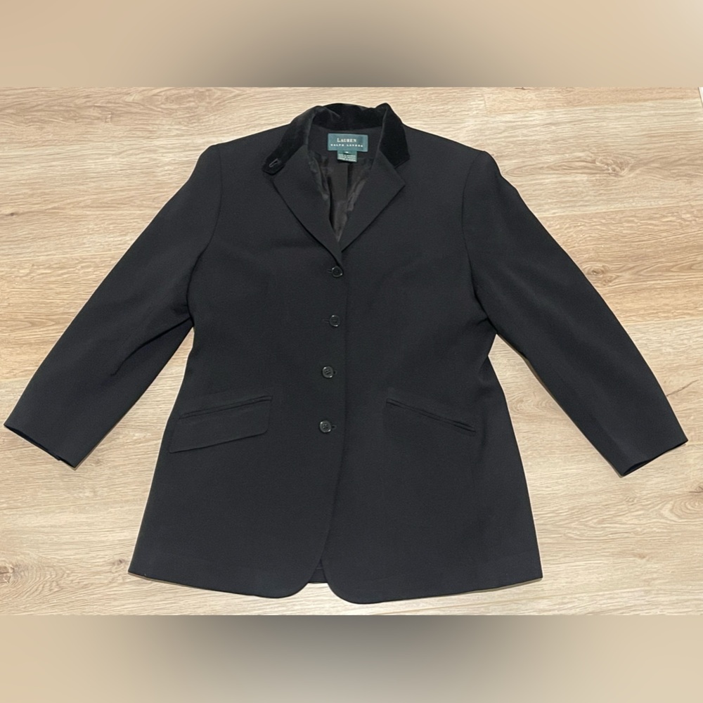 Lauren Ralph Lauren Women’s Black Blazer 99% Wool Size 12